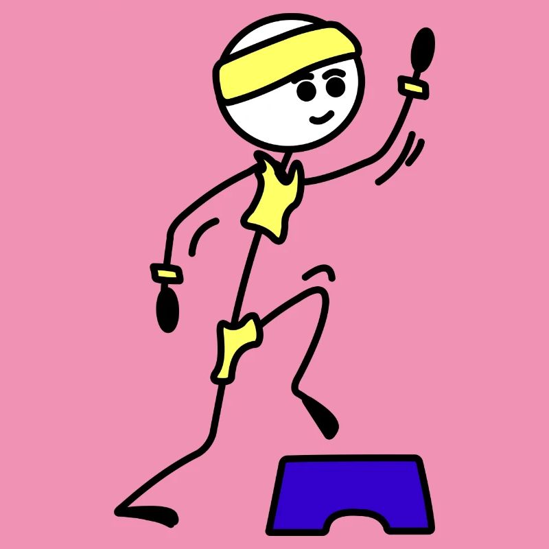 Schritte oder Aerobic Mädchen Trainingsübung