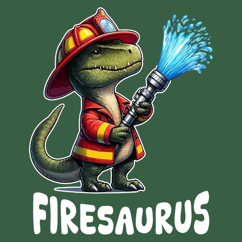 Firesaurus Feuerwehrmann Maskottchen
