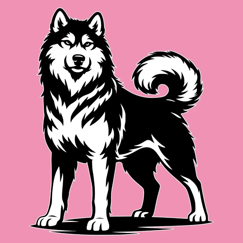 Malamute d’Alaska dans une pose fière