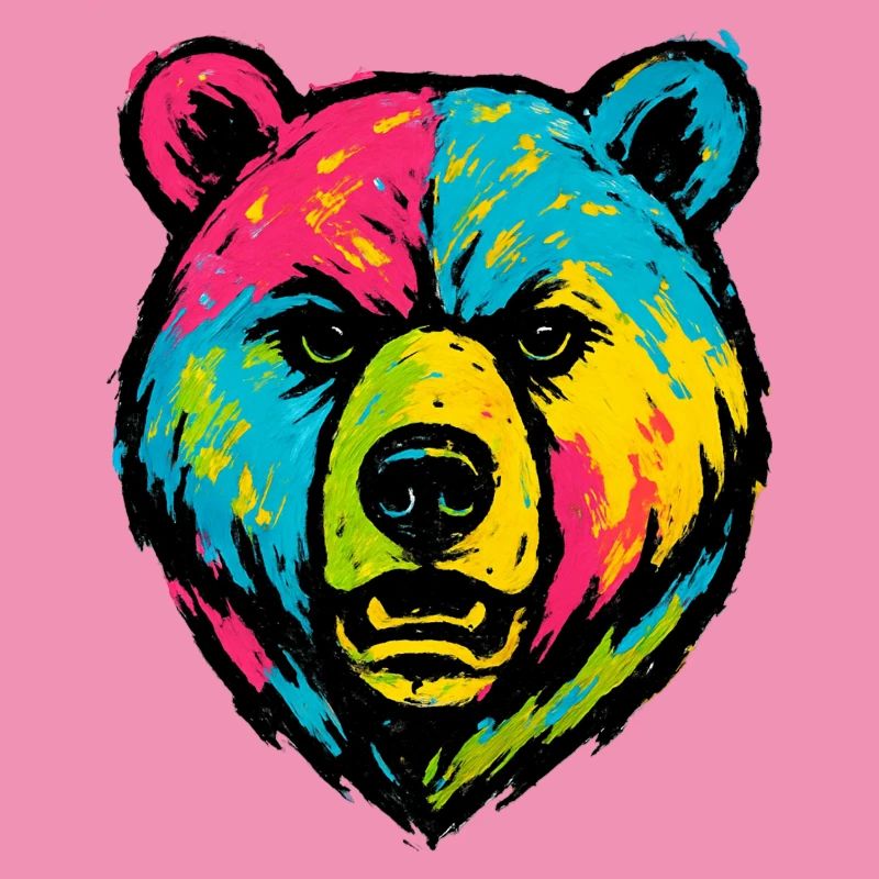 Bear Badly Licked Pop Art