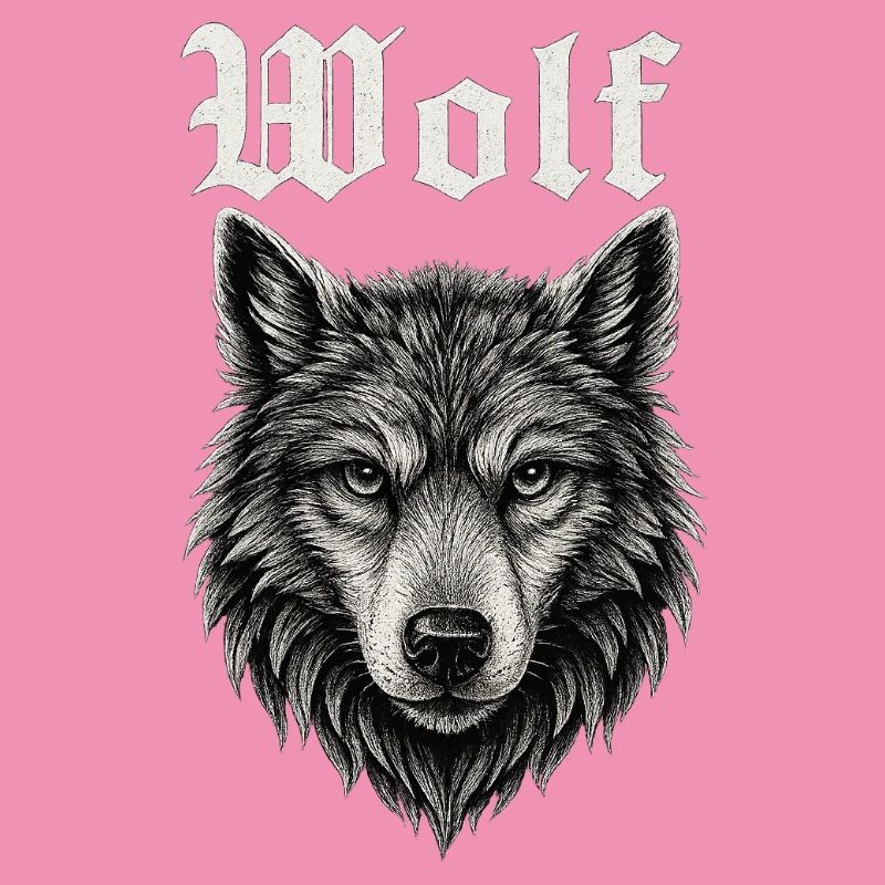 Gothic Wolf Kopf Illustration Geschenkidee
