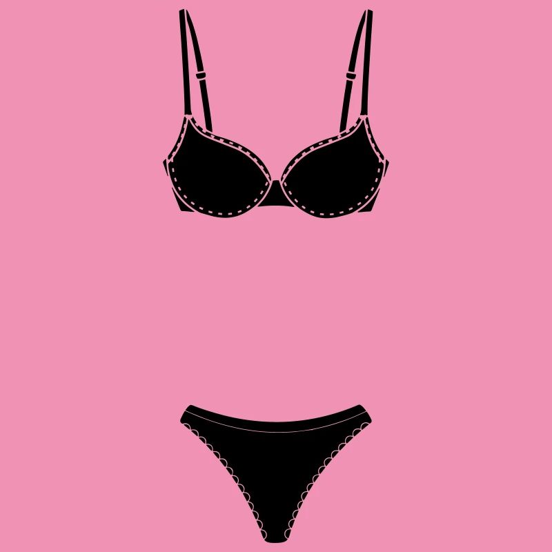 Dessous- oder Bekini-Logo für Geschäft oder Marktstand