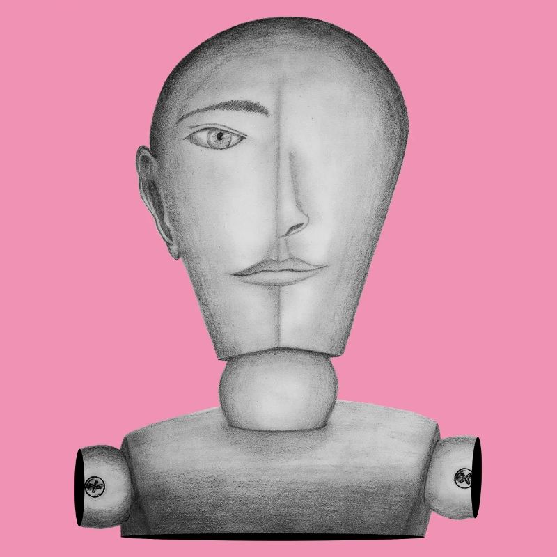 Drawing doll drawn