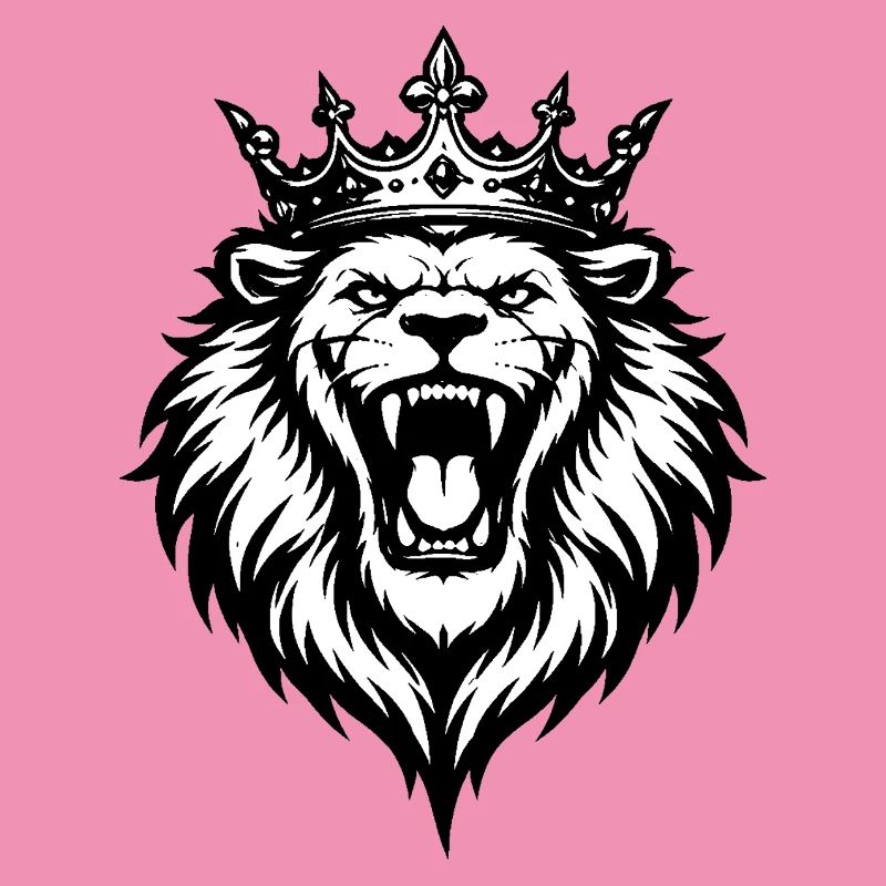 Roaring Lion with Crown