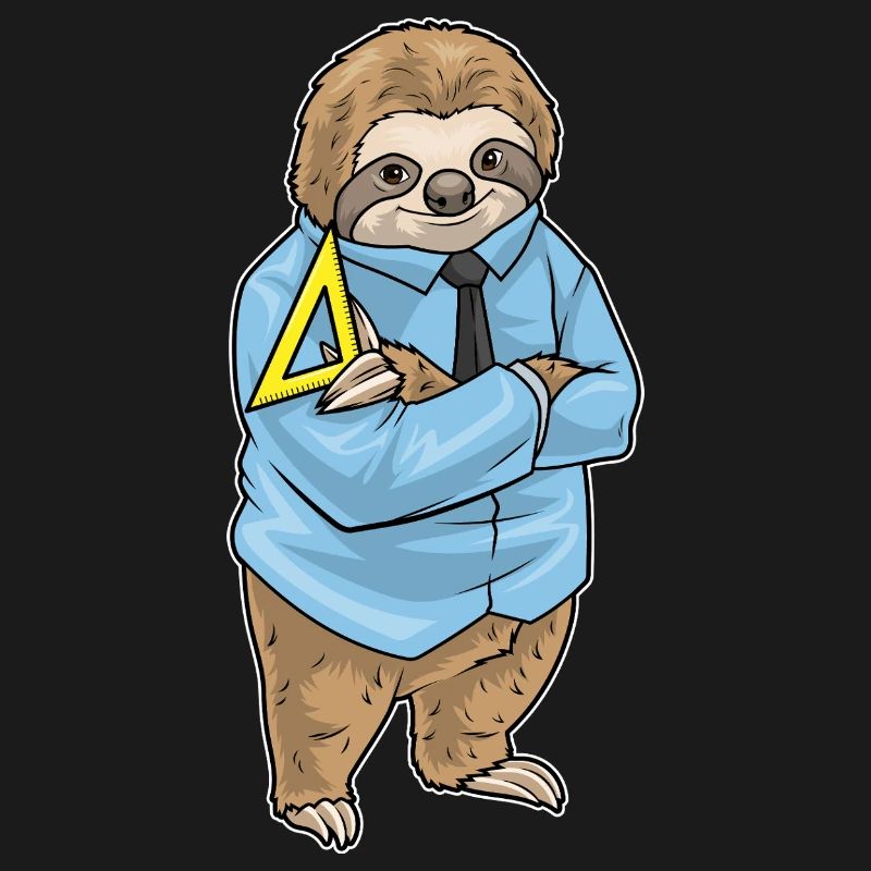 Sloth Math Teacher Triangle