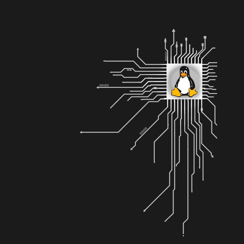 platine pingouin Core Coeur Ordinateur pc Nerd program