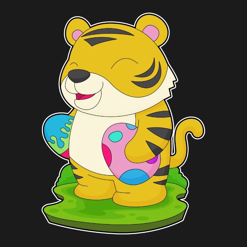 Tiger Easter Easter Eggs