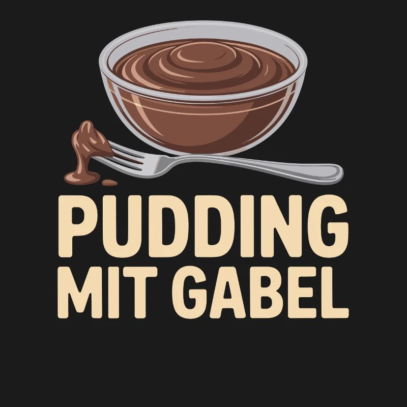 Pudding with fork