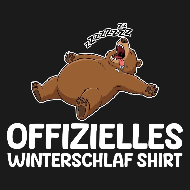 Winterschlaf Modus Bär Lustig Langschläfer