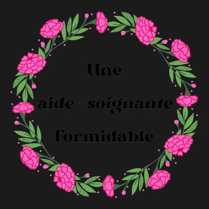 Une aide soignante formidable - couronne de fleurs