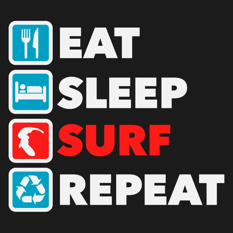 Manger, dormir, surfer, répéter