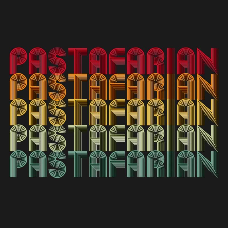 Rainbow Font Stack Pattern