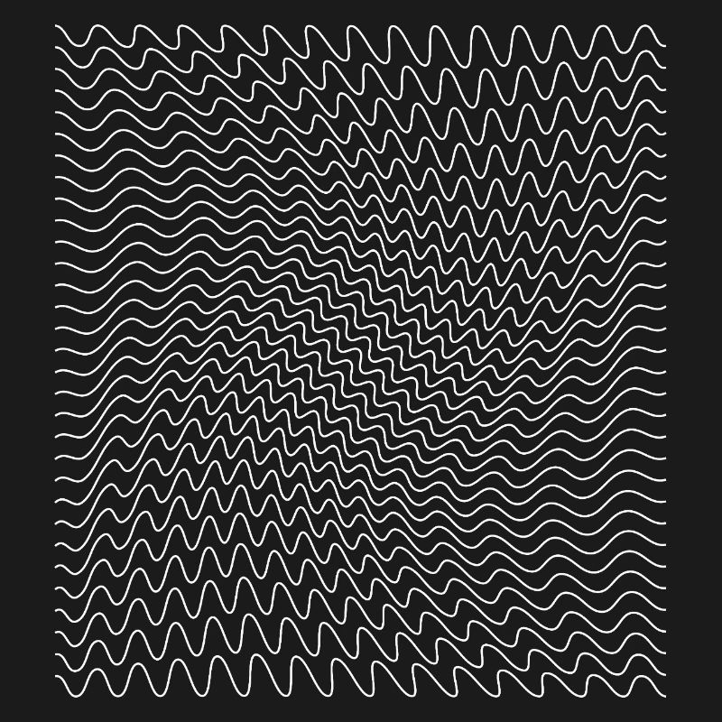 Impression d’illusion d’optique de ligne ondulée dynamique