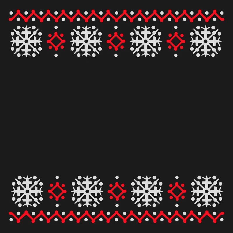 Ugly Sweater Christmas Pattern Snowflakes Cool
