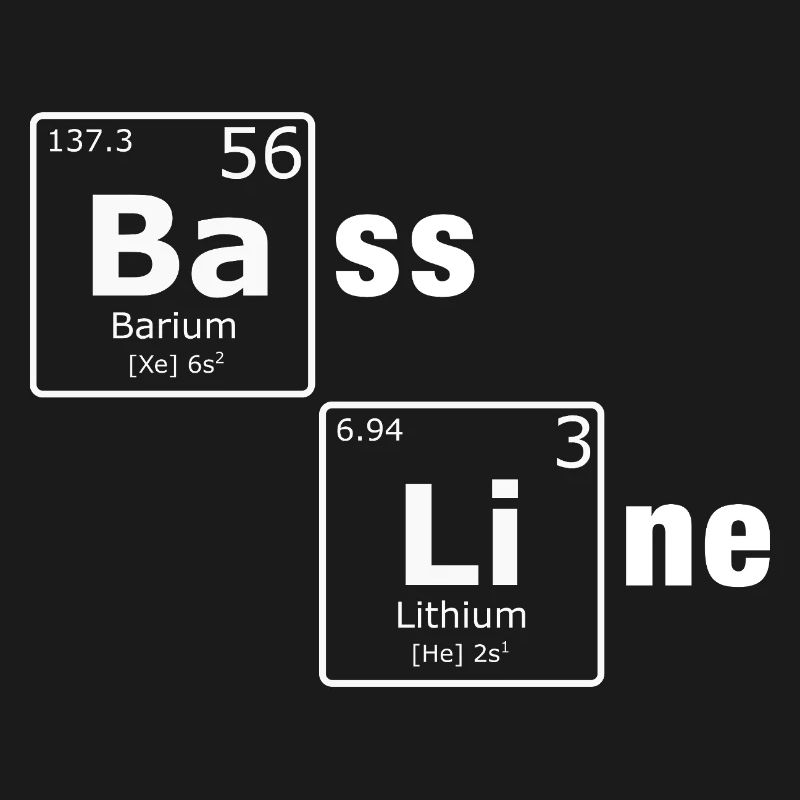 Ligne de basse PSE Éléments du tableau périodique Nerd