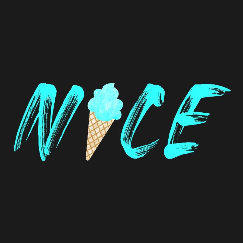 nice hellblau Eis Waffel Eistüte cool Eiscreme