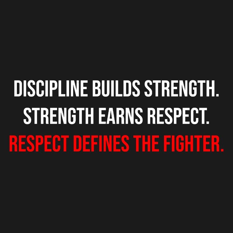 Fight Forge : Citation du combattant Discipline & Force