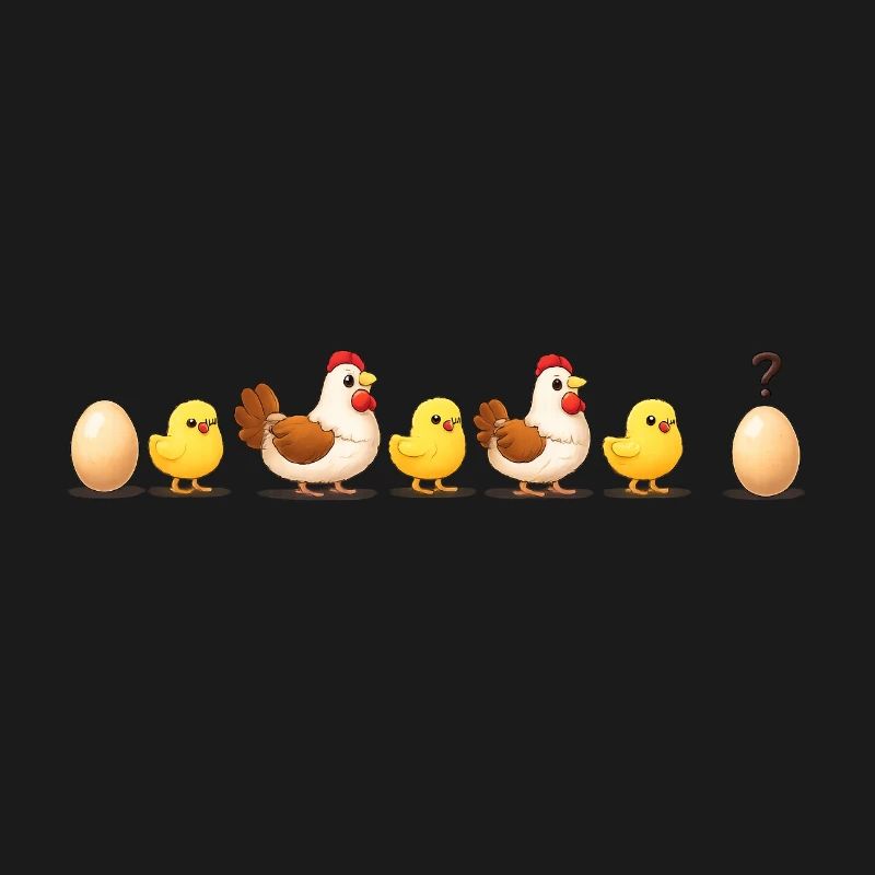 Evolution egg chick hen darwin