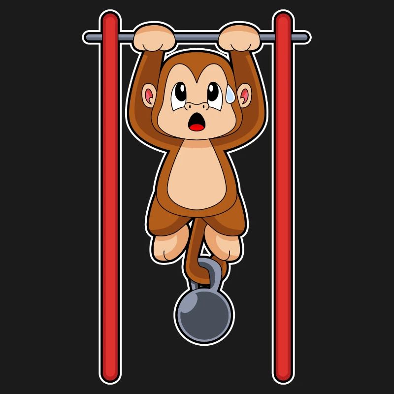 Monkey Bodybuilder Pull-ups Bodybuilding
