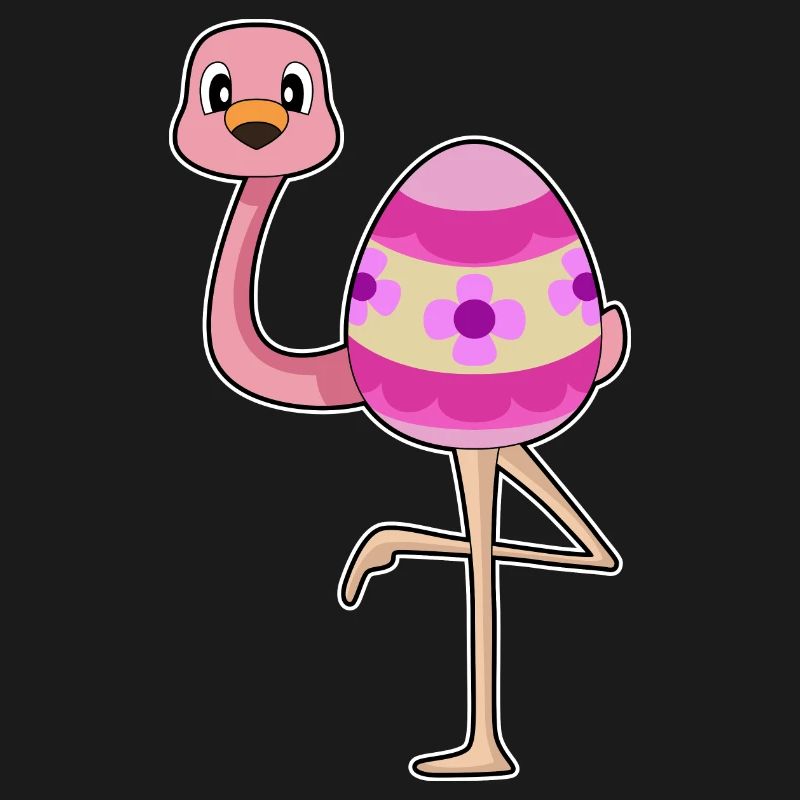 Flamingo Easter Easter Egg