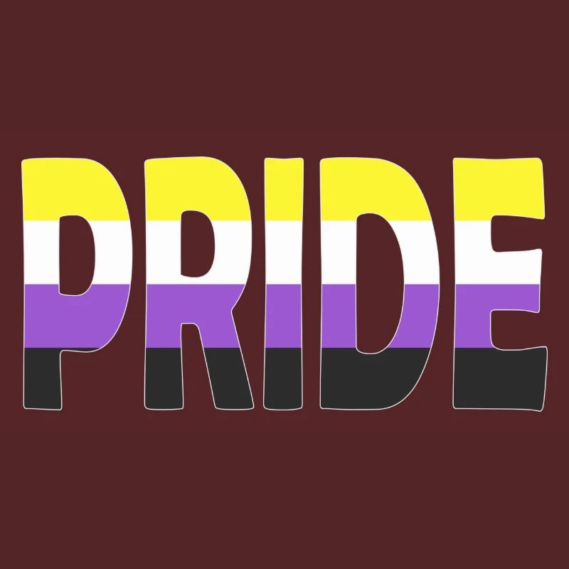 Pride lettering Non-Binary Non-Binary LGBTQ