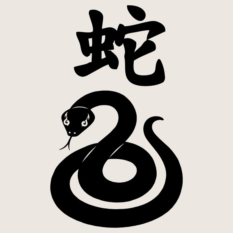 Serpent à caractère chinois avec image de serpent