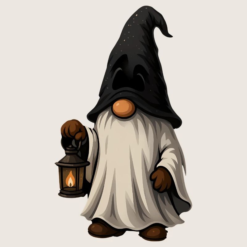 Sorcier de conte de fées avec lanterne