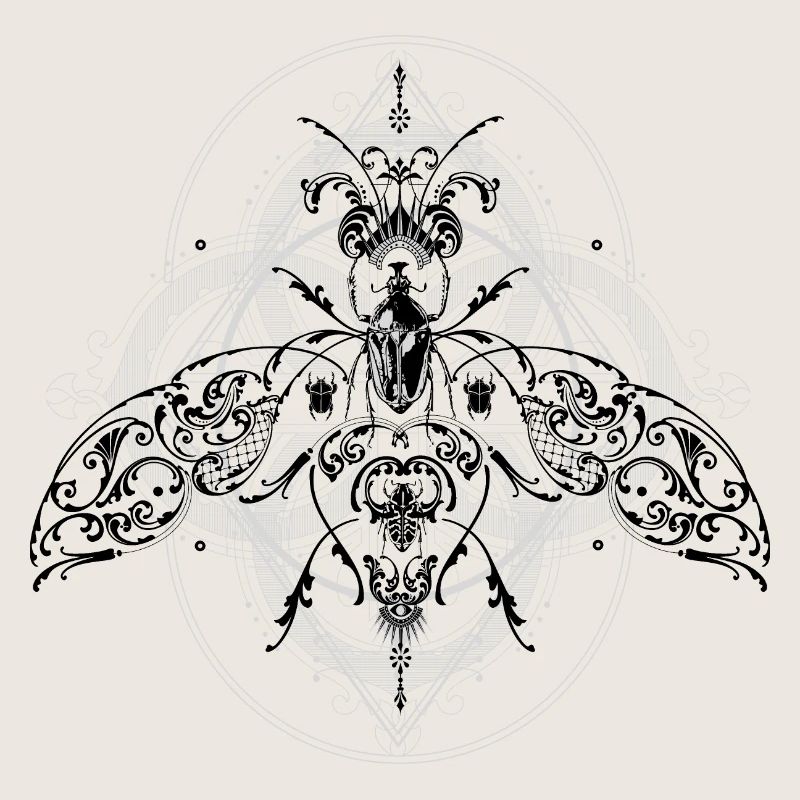 Psychedelic Insects Bug Pattern Ornament