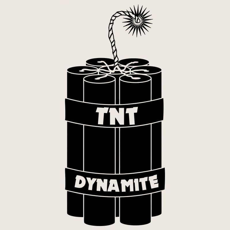 Sept bâtons de dynamite brûlants