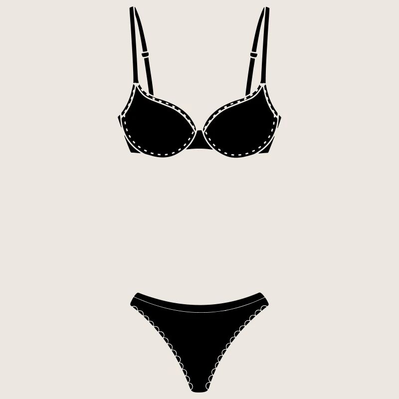 Dessous- oder Bekini-Logo für Geschäft oder Marktstand