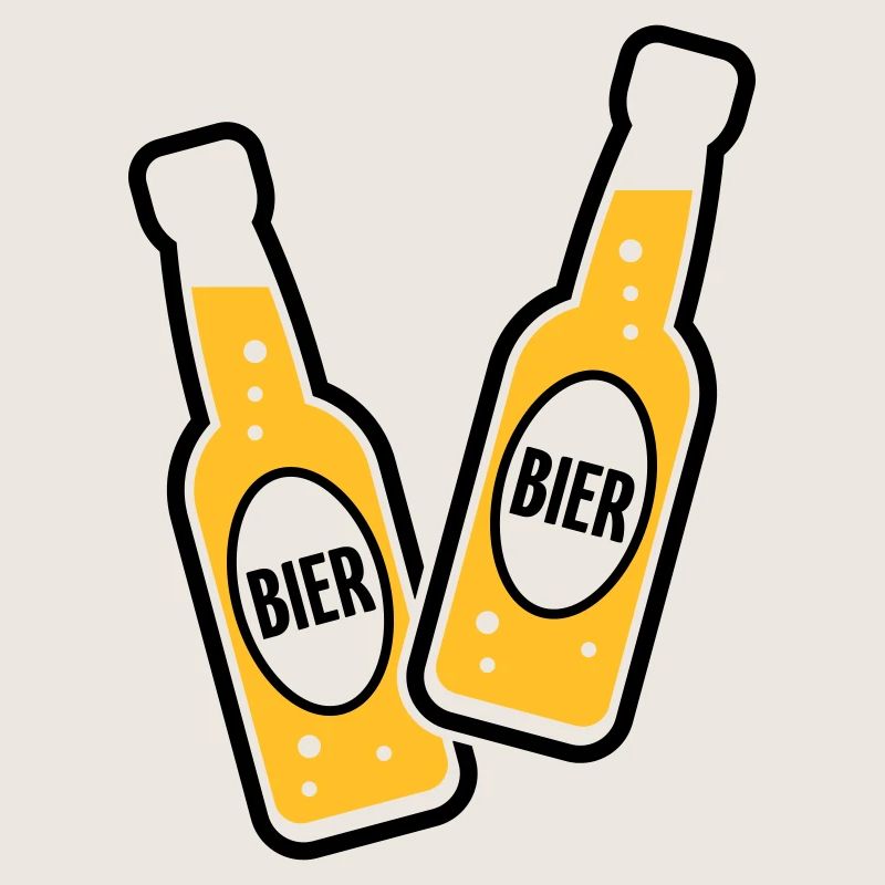 2 Bierflaschen Stoßen An (Bier Biertrinker POS 2C)