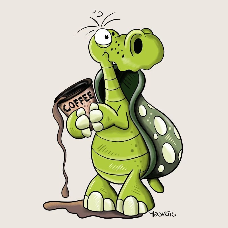 Turtle needs coffee