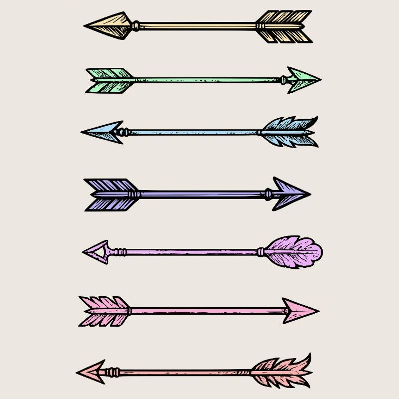 Conception de flèches colorées