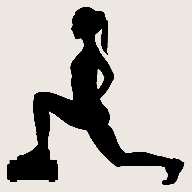 Mädchen oder Dame, die Schritte oder Aerobic macht