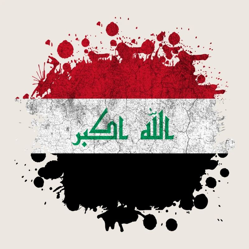 Conception de drapeaux Splash Irak
