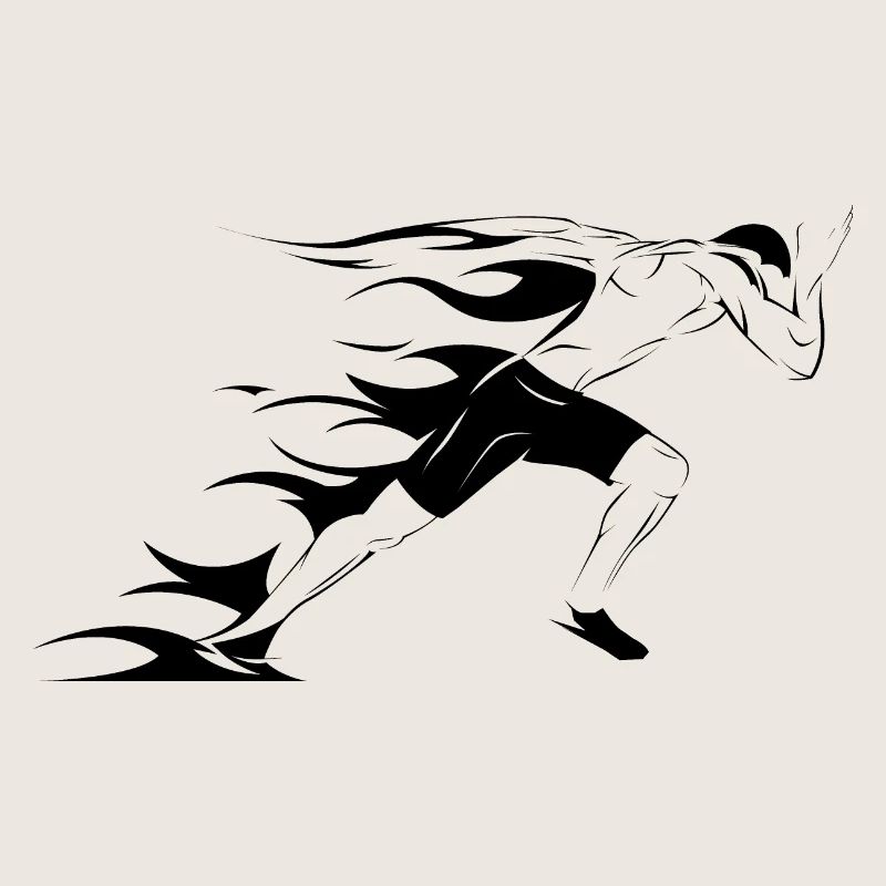 Icône Runner Illustration Sprinter Icône graphique