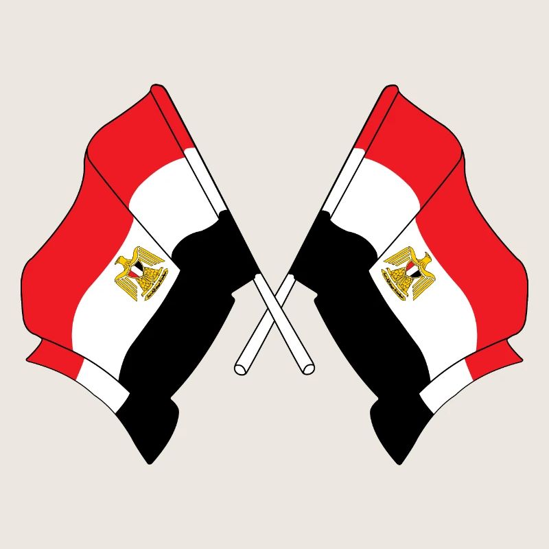 Deux drapeaux Egypte