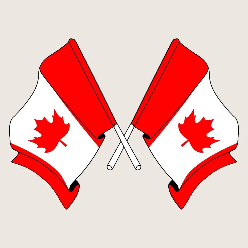 Drapeaux du Canada croisés