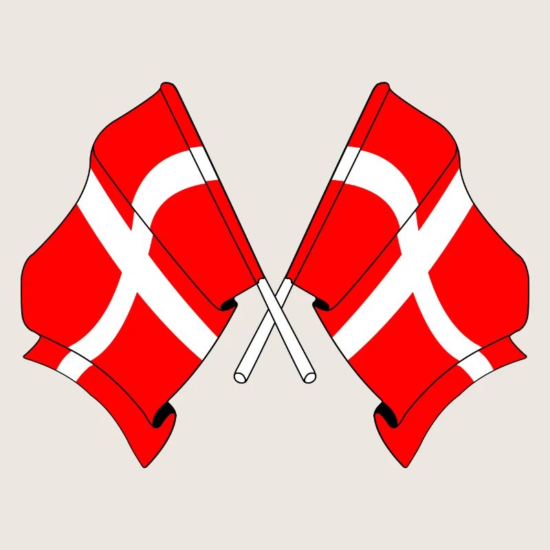 Deux drapeaux Danemark
