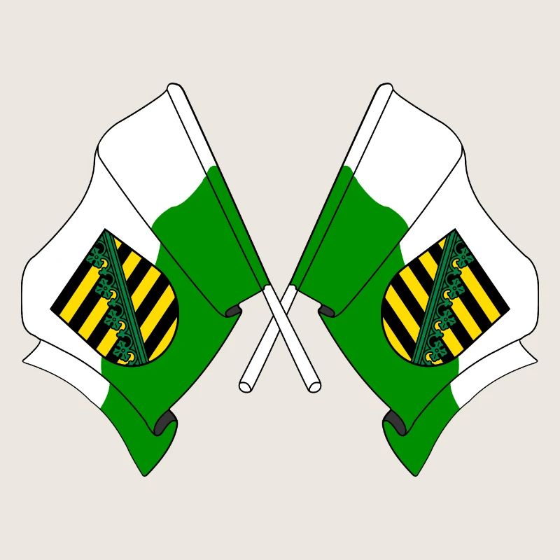 Deux drapeaux de Saxe