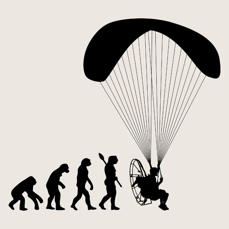 Paramoteur Évolution humaine drôle