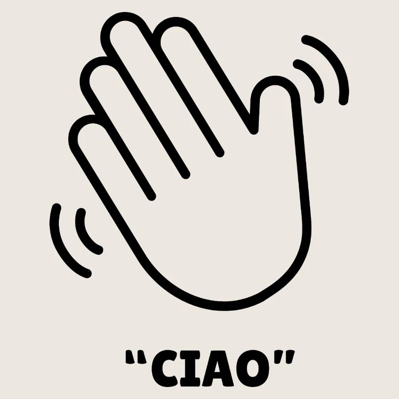 Ciao – Conception de la main agitée
