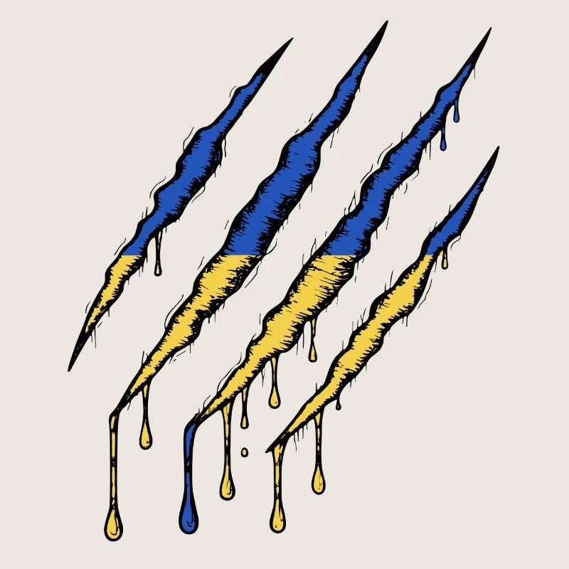 Griffe de drapeau de l’Ukraine - Griffe de griffe