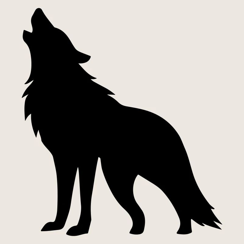 Silhouette de loup