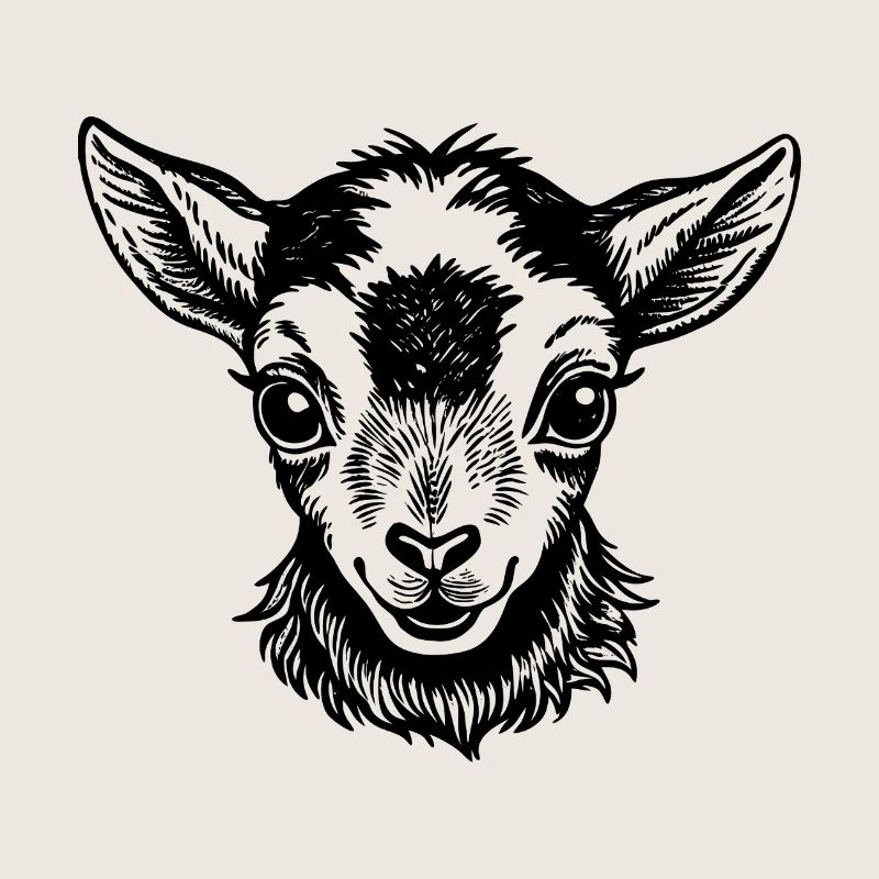 Visage de chevreau bébé