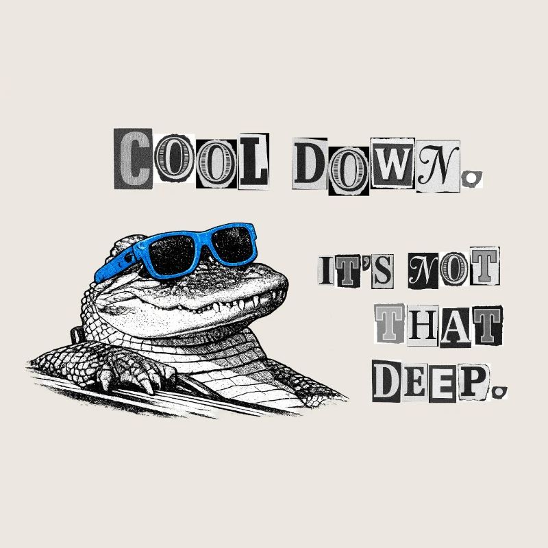 Cool Down – It's Not That Deep Crocodile Meme