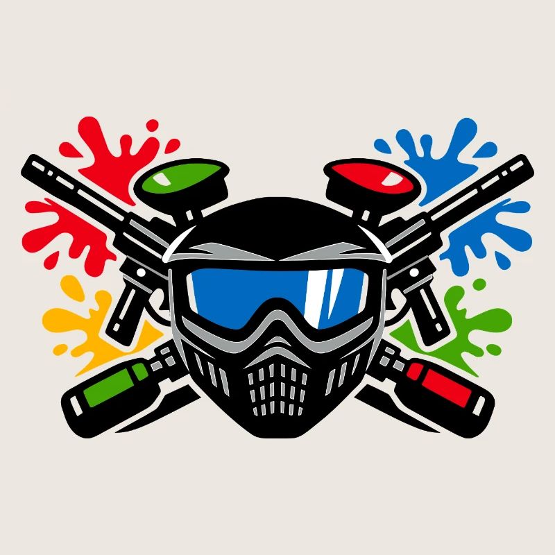 Casque graffiti avec éclaboussures de peinture