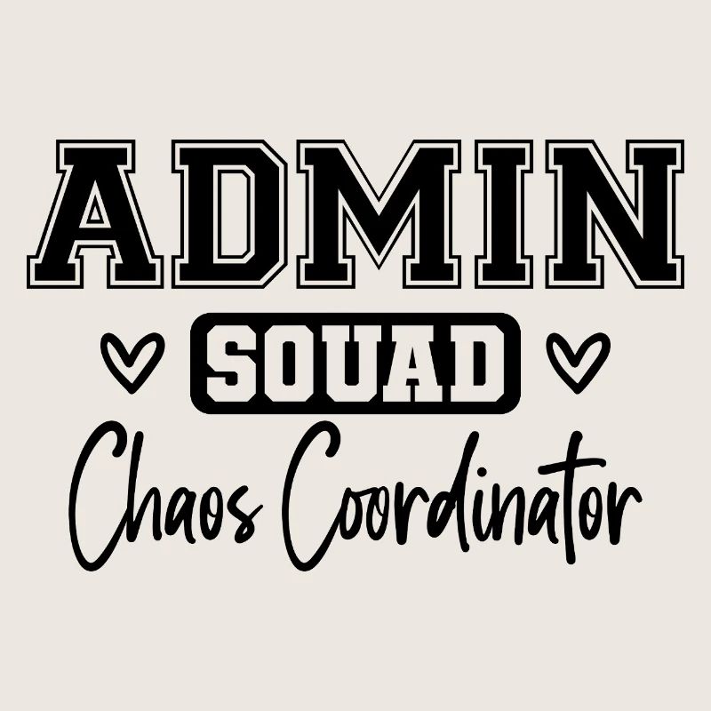 Admin Squad: Colored Retro Office Team Gift