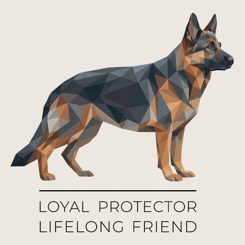 German Shepherd Low-Poly - Loyal, brave, true