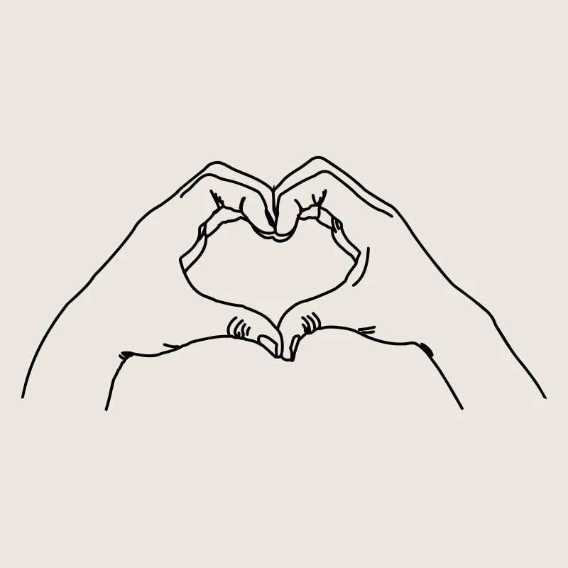 Geste de la main AMOUR